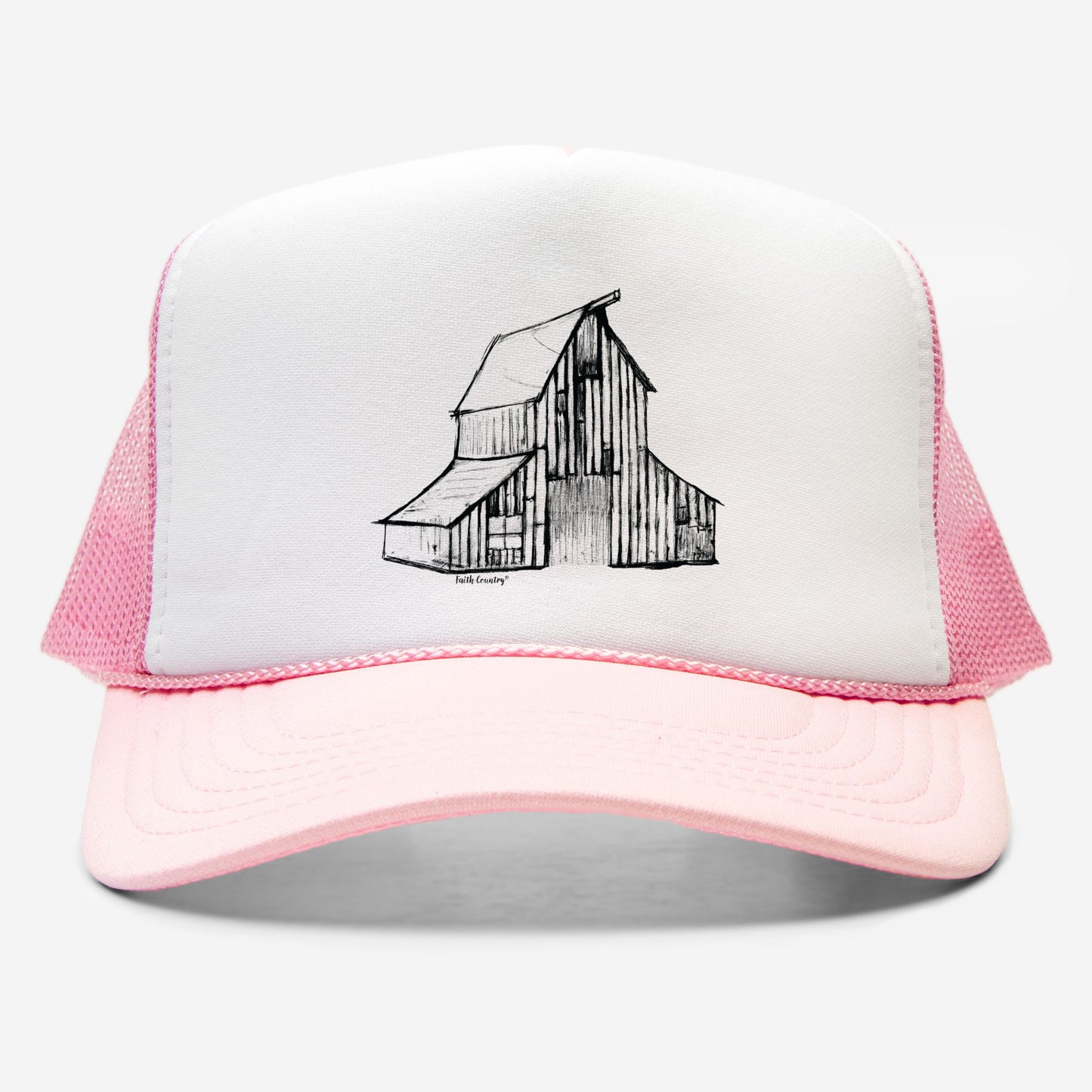 Heritage Barn Trucker Hat - American Heritage Farm Sketch Cap
