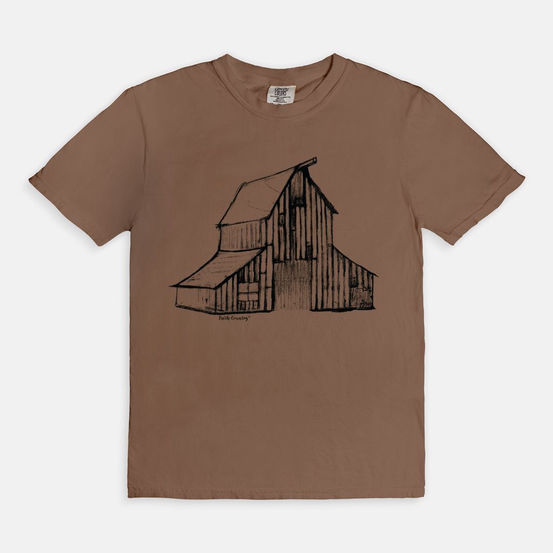 Heritage Barn Black Sketch Vintage Country Comfort Colors® T-Shirt | American Heritage Collection