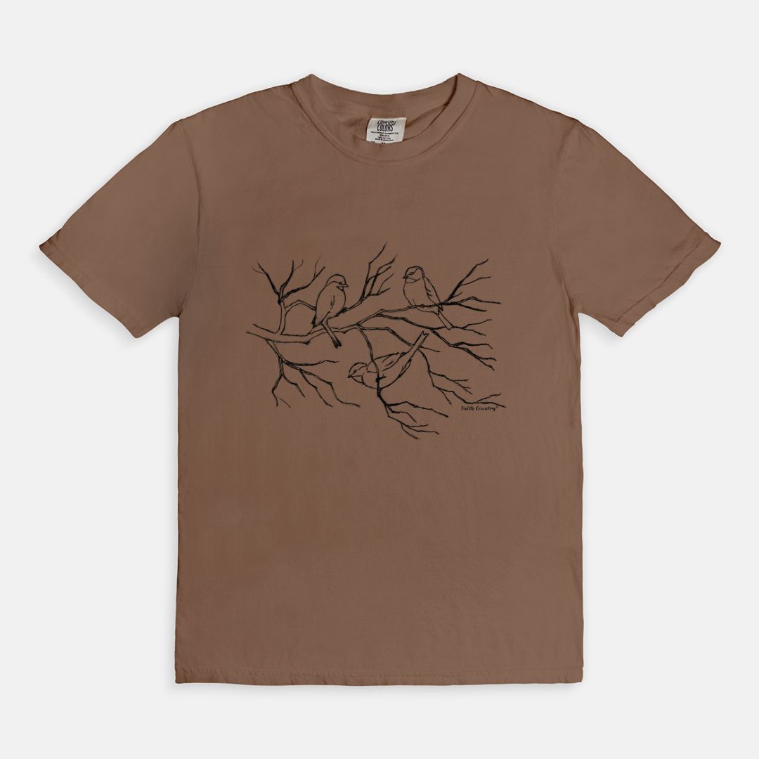 Songbird Trio Black Sketch Vintage Country Comfort Colors® T-Shirt | American Heritage Collection
