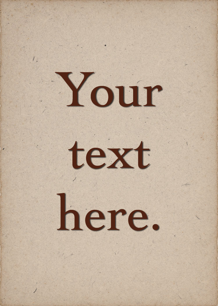 Antique Book Page Personalized Art Card