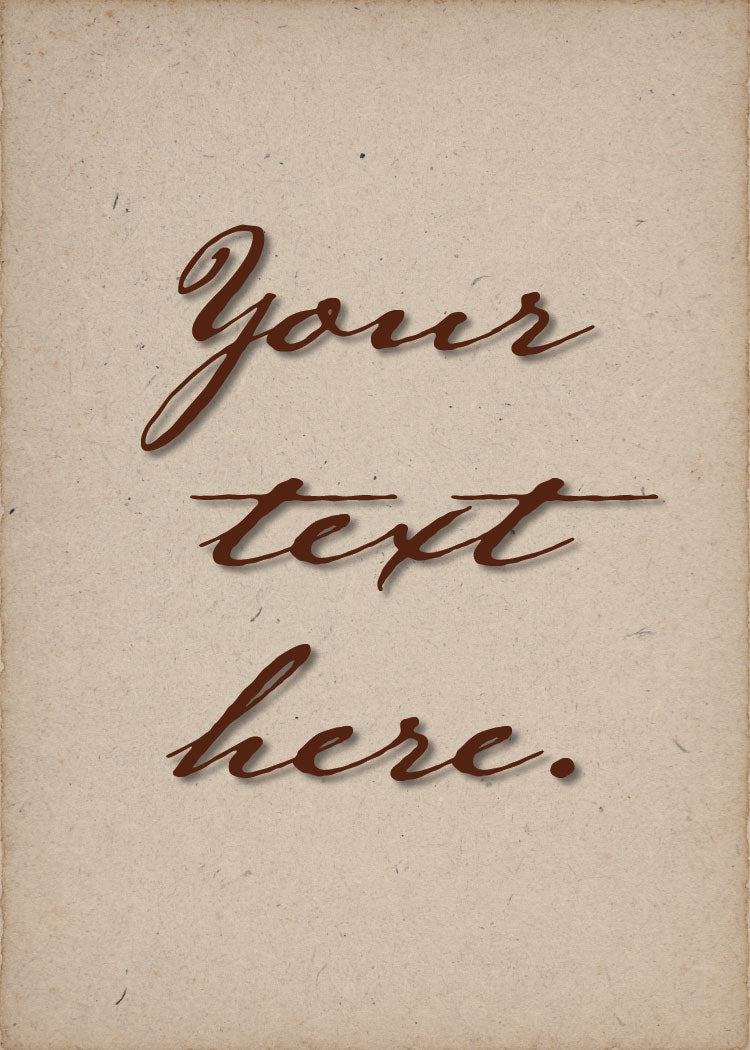 Antique Book Page Personalized Art Card