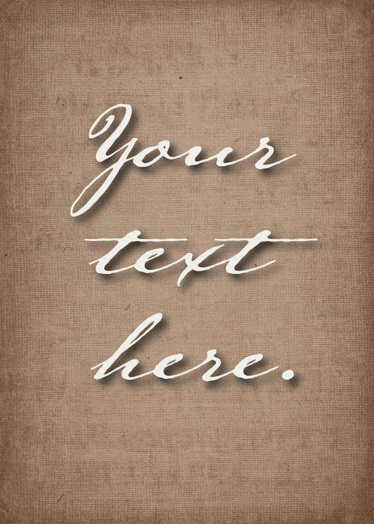 Rustic Burlap Personalized Art Card