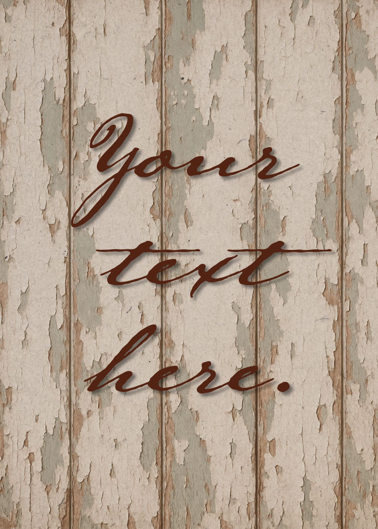 Farmhouse Patina Personalized Art Card