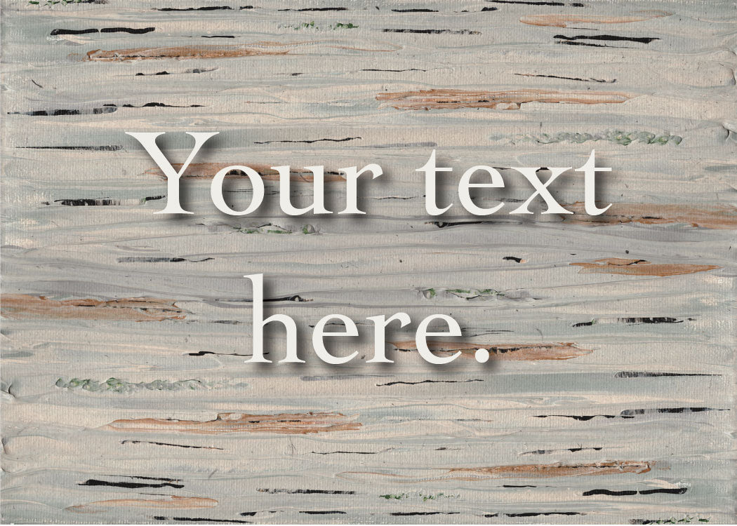 Driftwood Grain Personalized Art Card