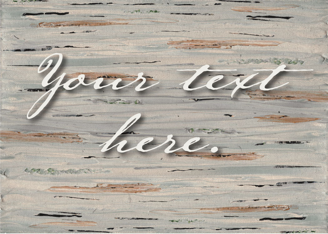 Driftwood Grain Personalized Art Card