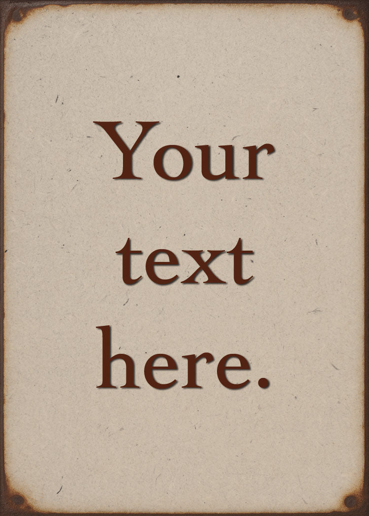 Antique Enamel Personalized Art Card