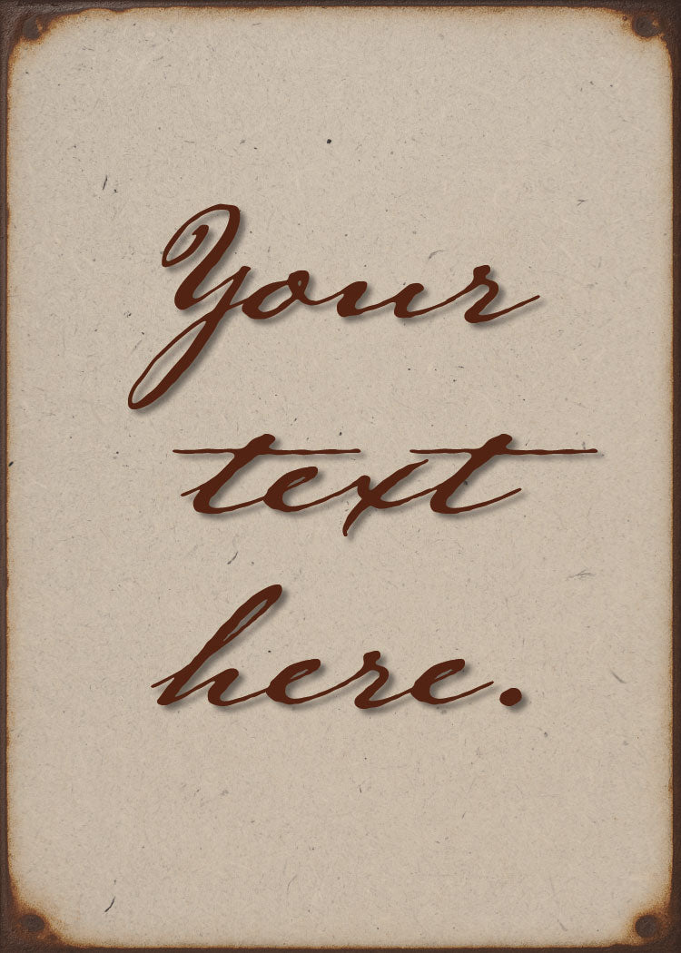 Antique Enamel Personalized Art Card