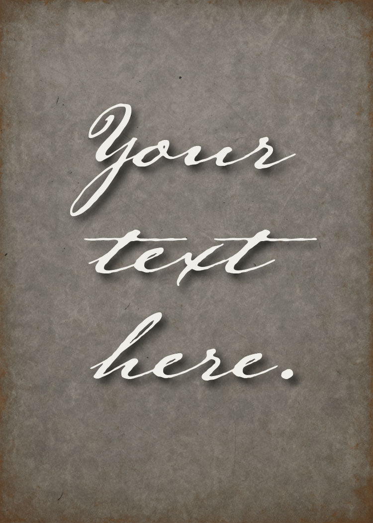Galvanized Tin Personalized Art Card