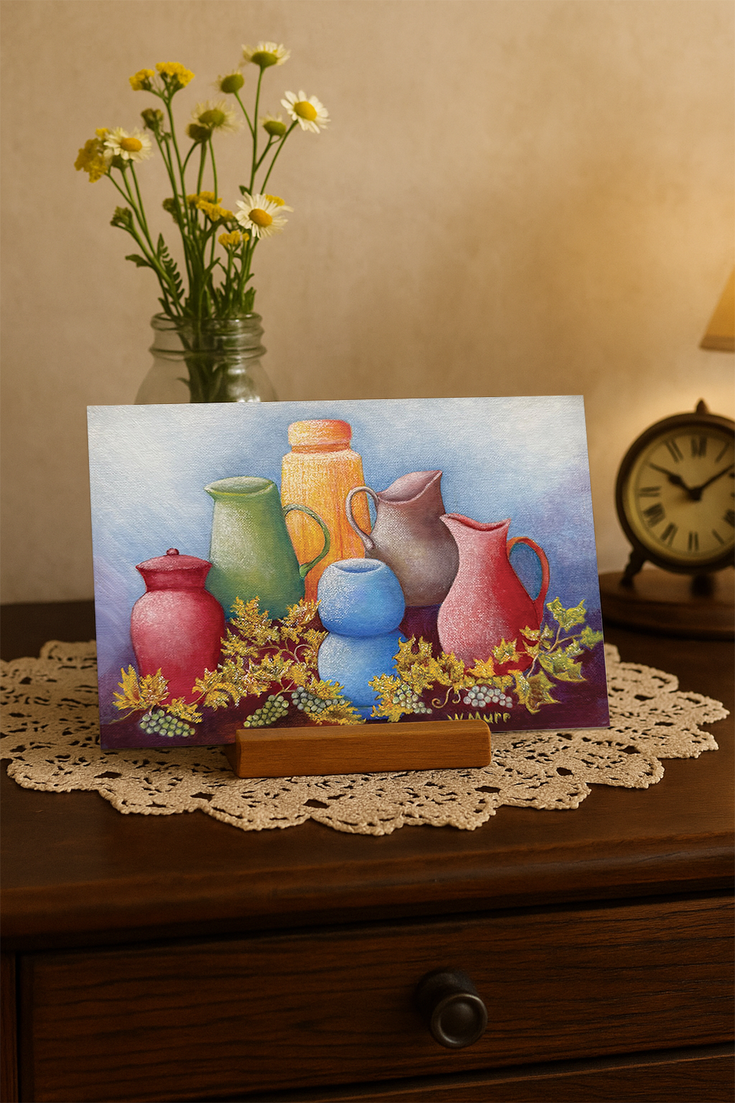 Jars – Colorful Pitchers & Vintage Still Life Painting Art Card