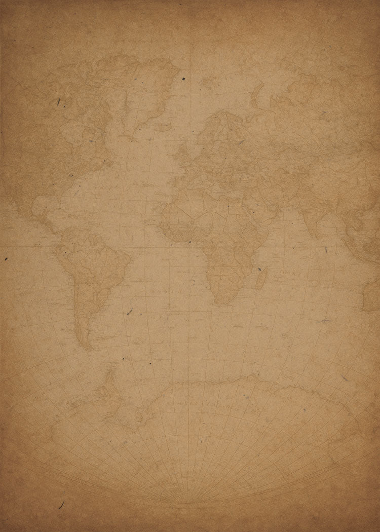 Old World Map Personalized Art Card