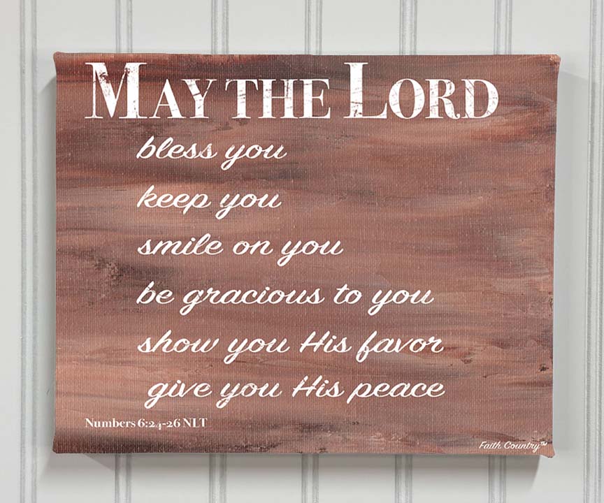 Christian scripture wall art hanging on white panel wall