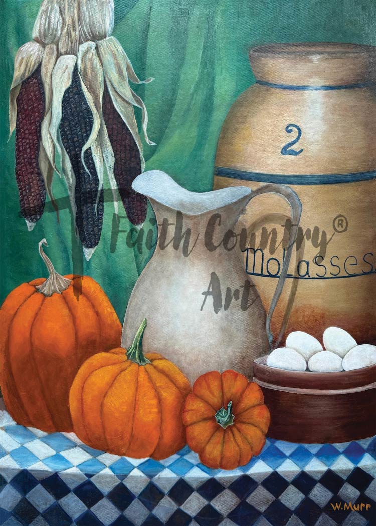 Vintage Autumn Still Life Digital Download, Rustic Farmhouse Pumpkin Art, Country Harvest Printable Decor