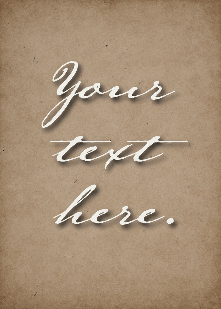 Aged Parchment Personalized Art Card