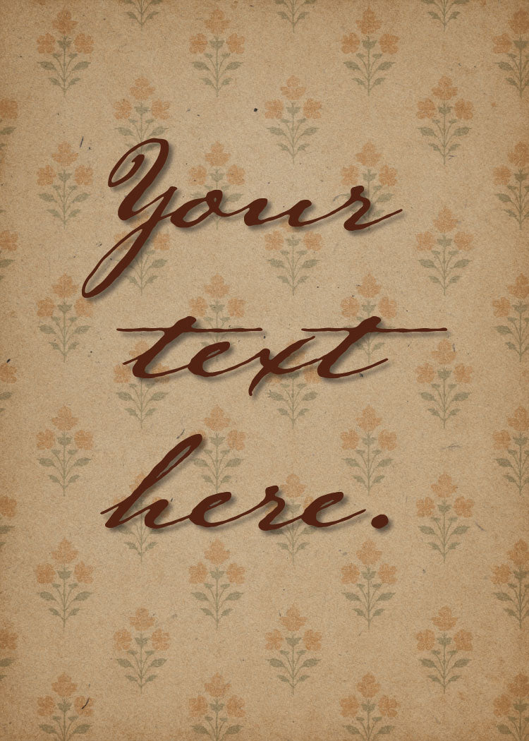 Grandma's Wallpaper Personalized Art Card
