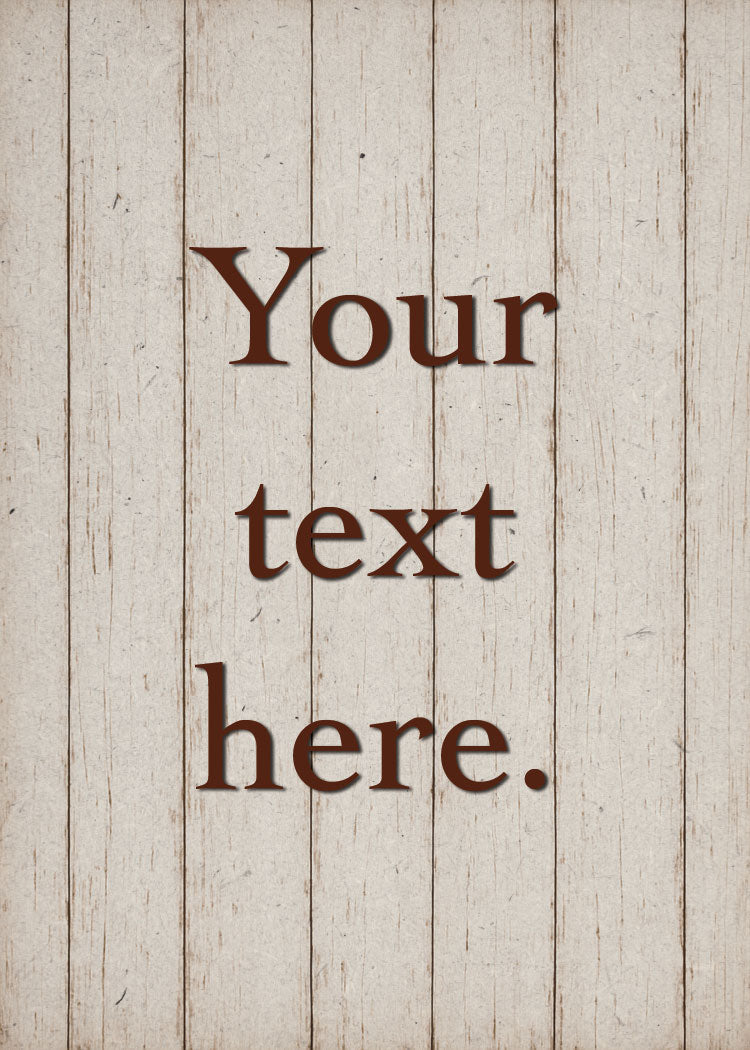 Weathered Wood Personalized Art Card