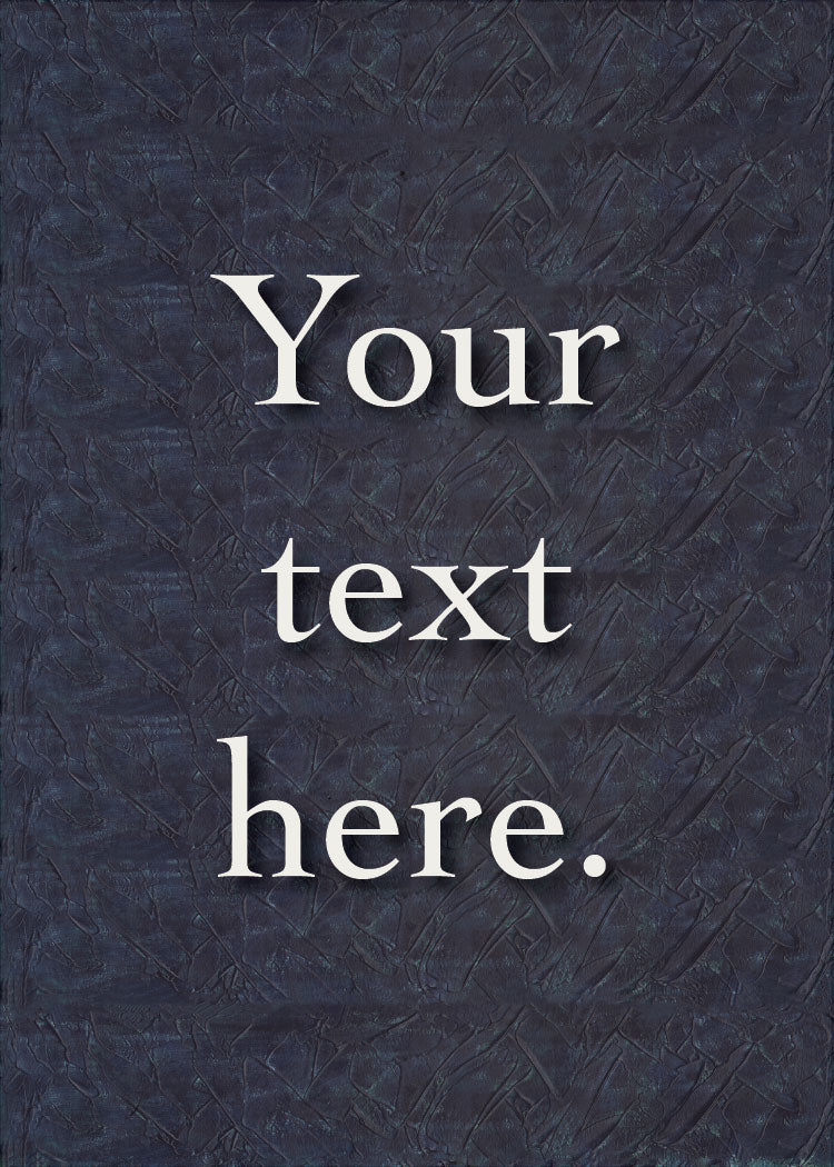 Woven Indigo Personalized Art Card