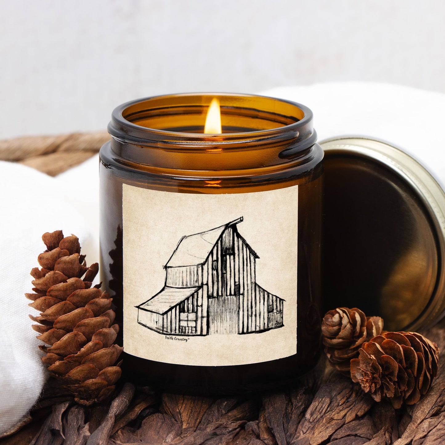 Heritage Barn Vintage Country Hand-Poured Candle | American Heritage Collection | Coconut Soy Wax 4oz