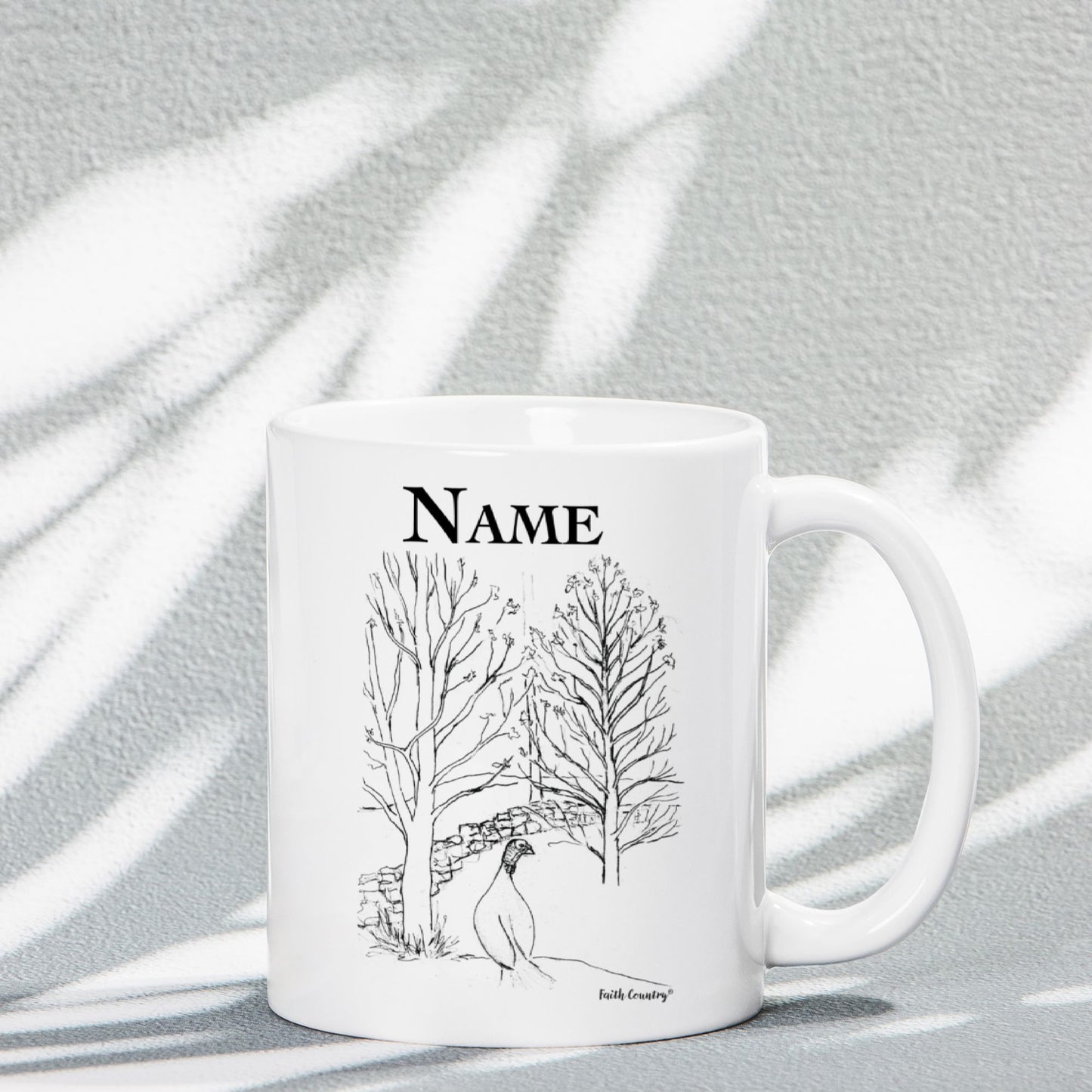 Wild Turkey Personalized Vintage Country Ceramic Mug | American Heritage Collection | Custom Farmhouse Coffee Cup 11oz