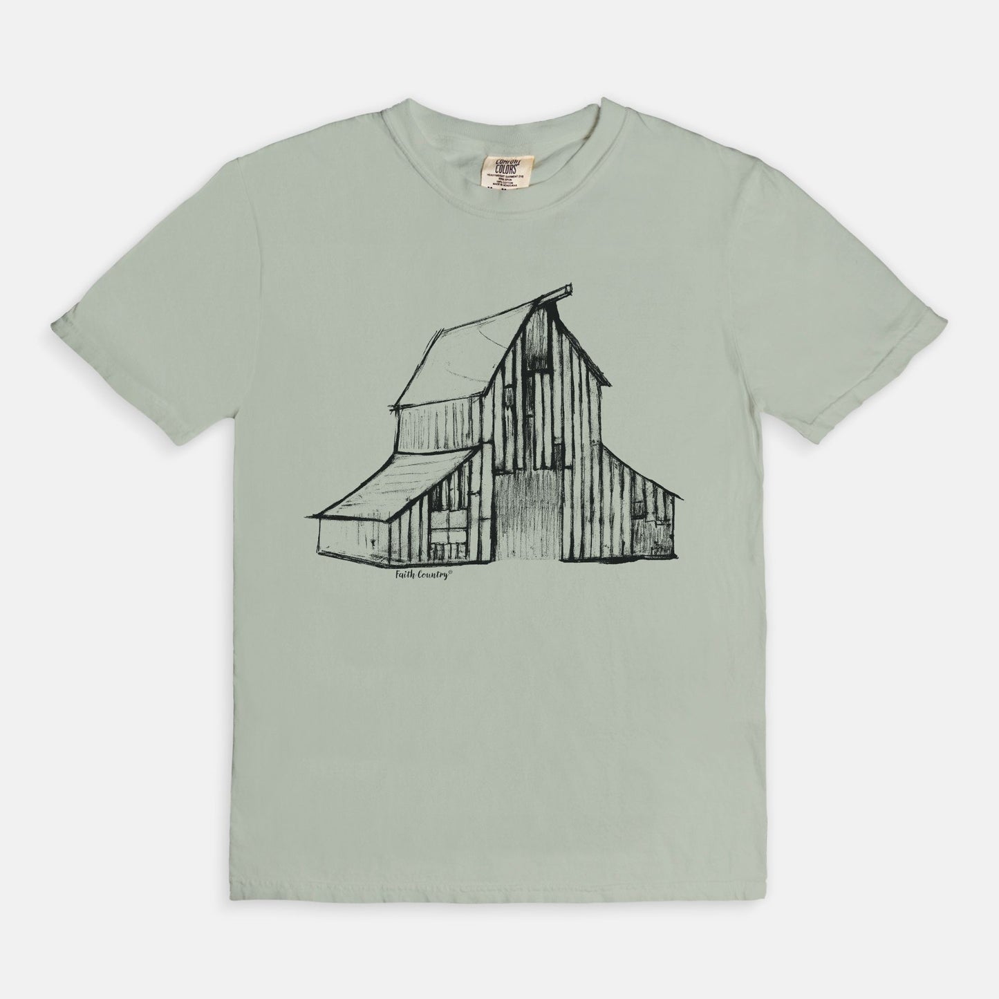 Heritage Barn Black Sketch Vintage Country Comfort Colors® T-Shirt | American Heritage Collection
