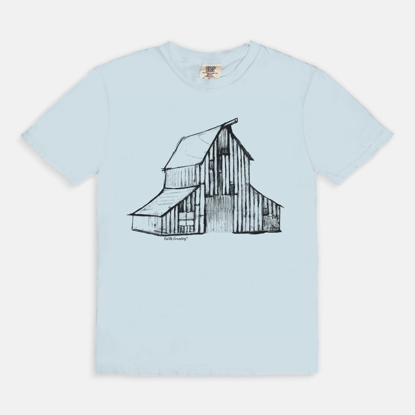 Heritage Barn Black Sketch Vintage Country Comfort Colors® T-Shirt | American Heritage Collection