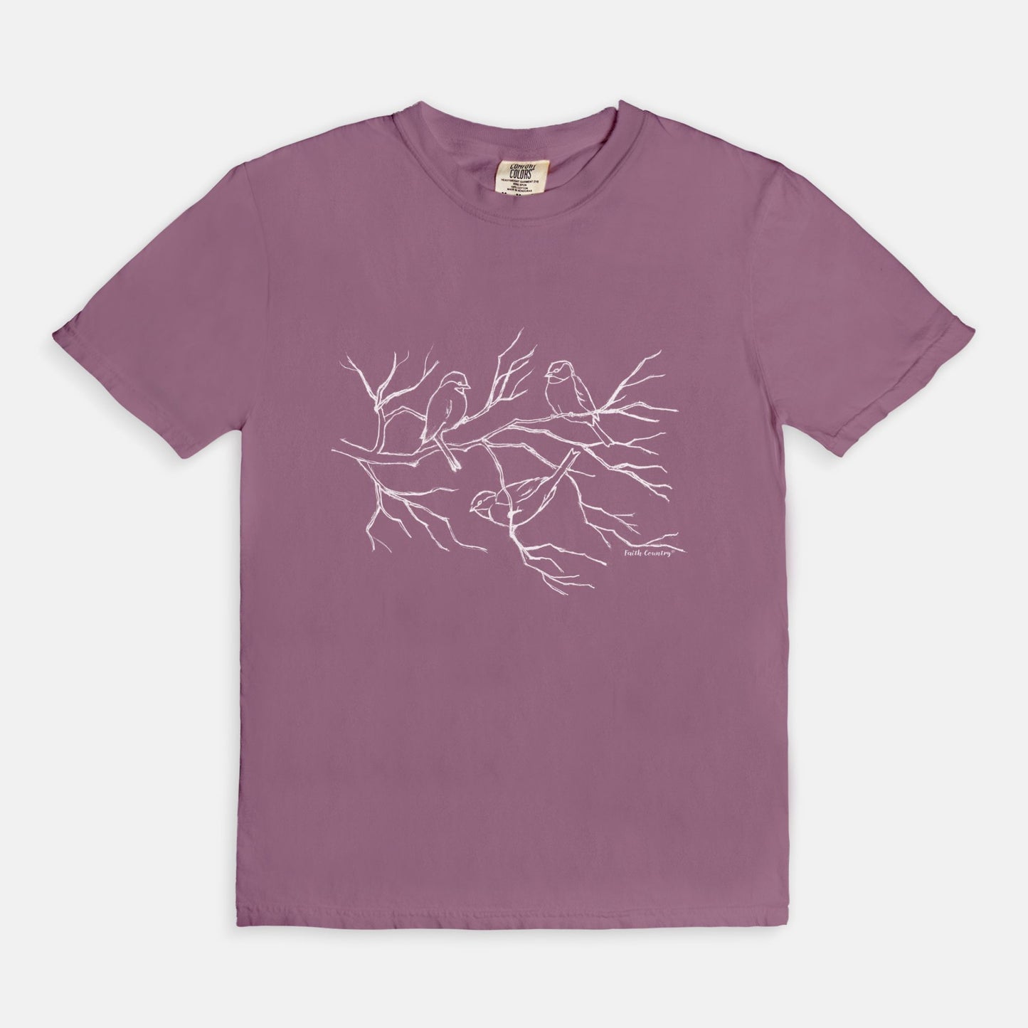Songbird Trio White Sketch Vintage Country Comfort Colors® T-Shirt | American Heritage Collection
