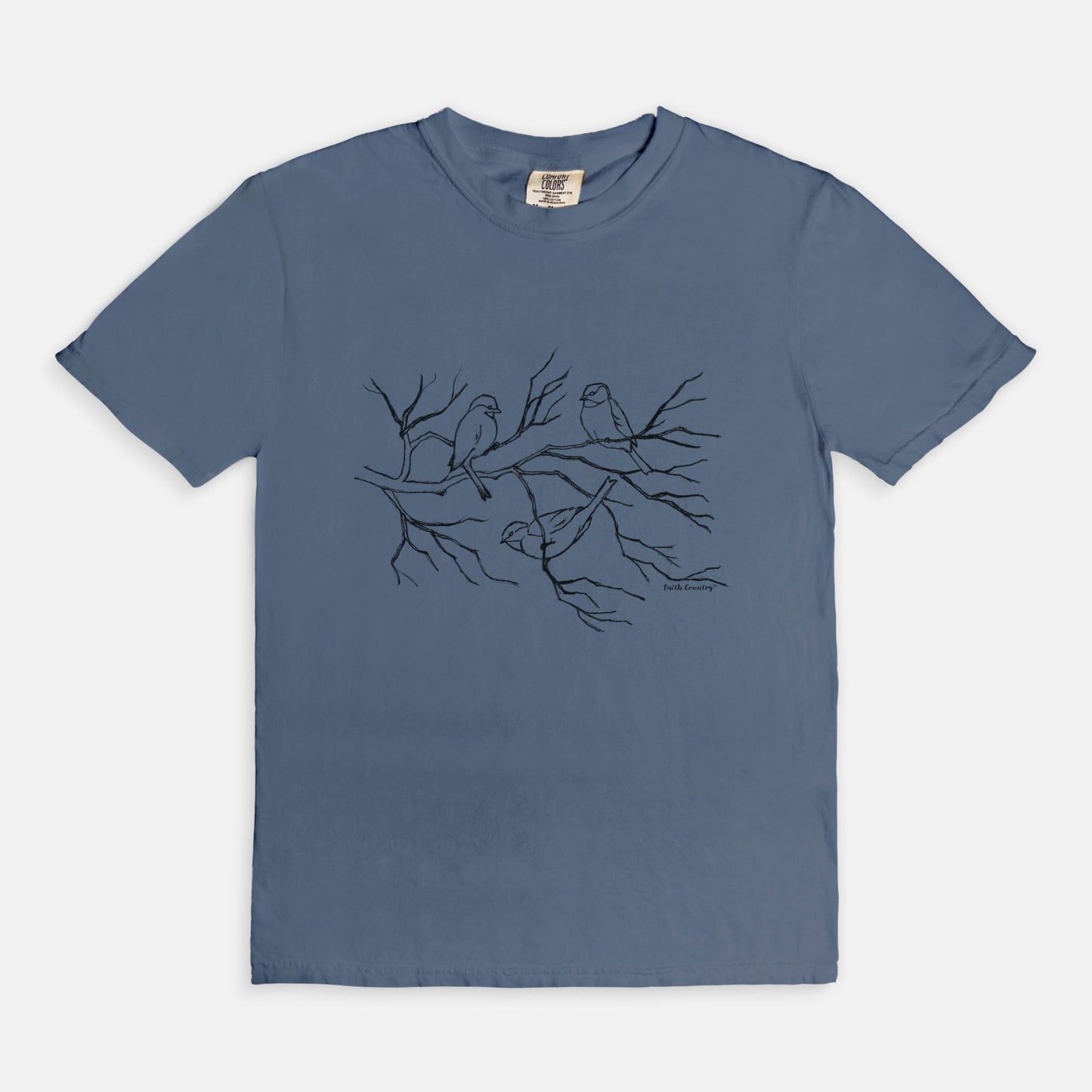 Songbird Trio Black Sketch Vintage Country Comfort Colors® T-Shirt | American Heritage Collection