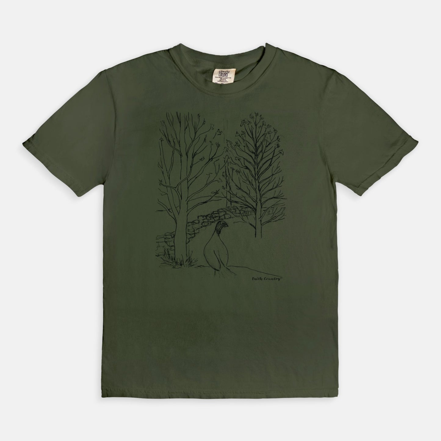 Wild Turkey Black Sketch Vintage Country Comfort Colors® T-Shirt | American Heritage Collection
