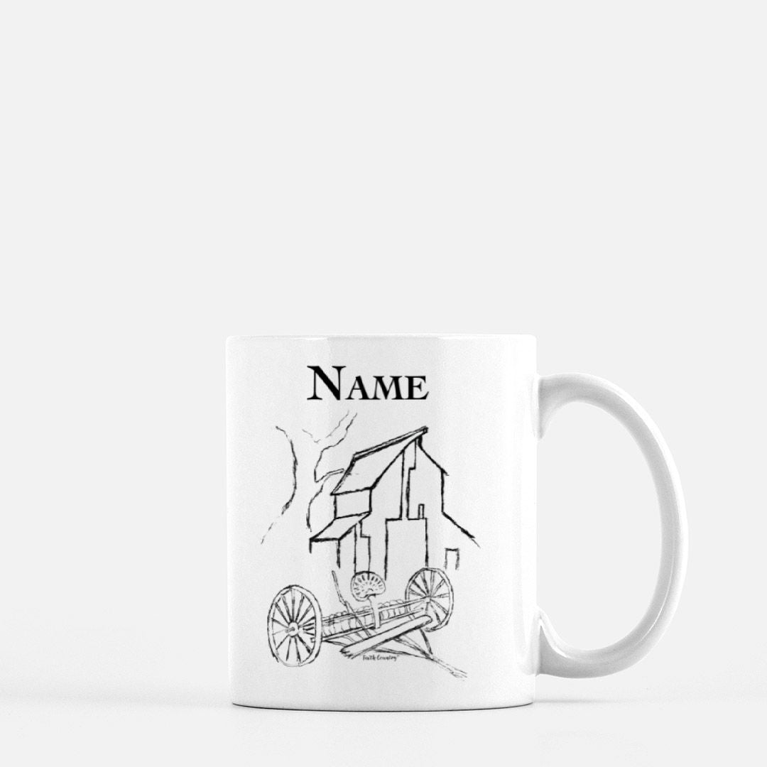 Homestead Barn Personalized Vintage Country Ceramic Mug | American Heritage Collection | Custom Farmhouse Coffee Cup 11oz