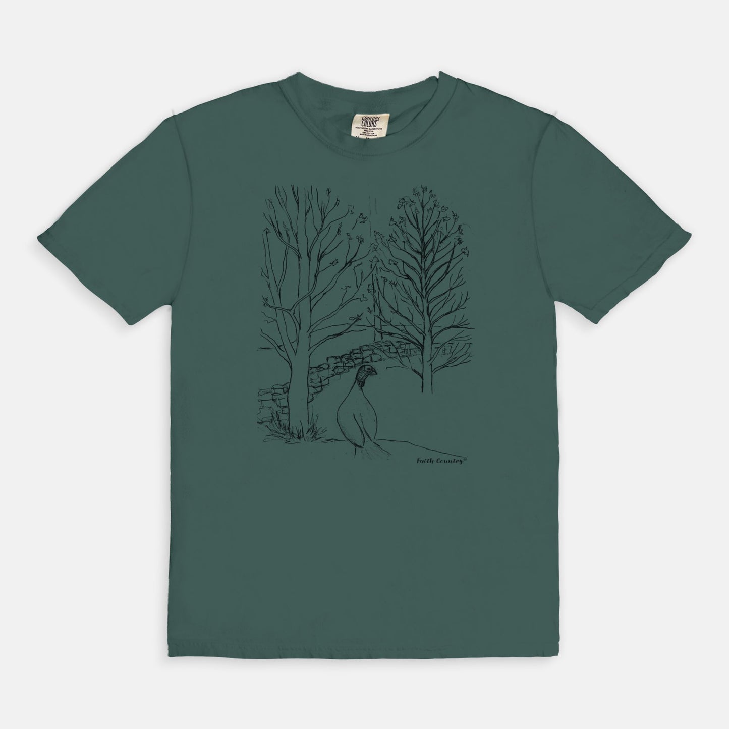 Wild Turkey Black Sketch Vintage Country Comfort Colors® T-Shirt | American Heritage Collection