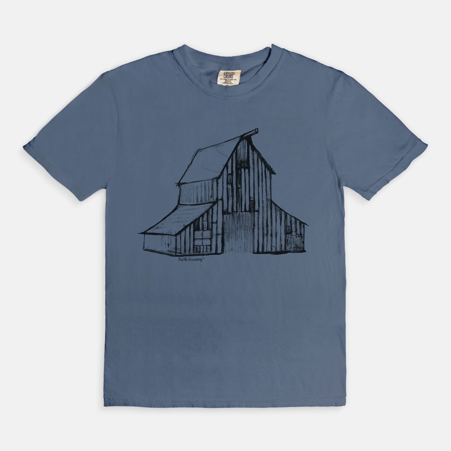 Heritage Barn Black Sketch Vintage Country Comfort Colors® T-Shirt | American Heritage Collection