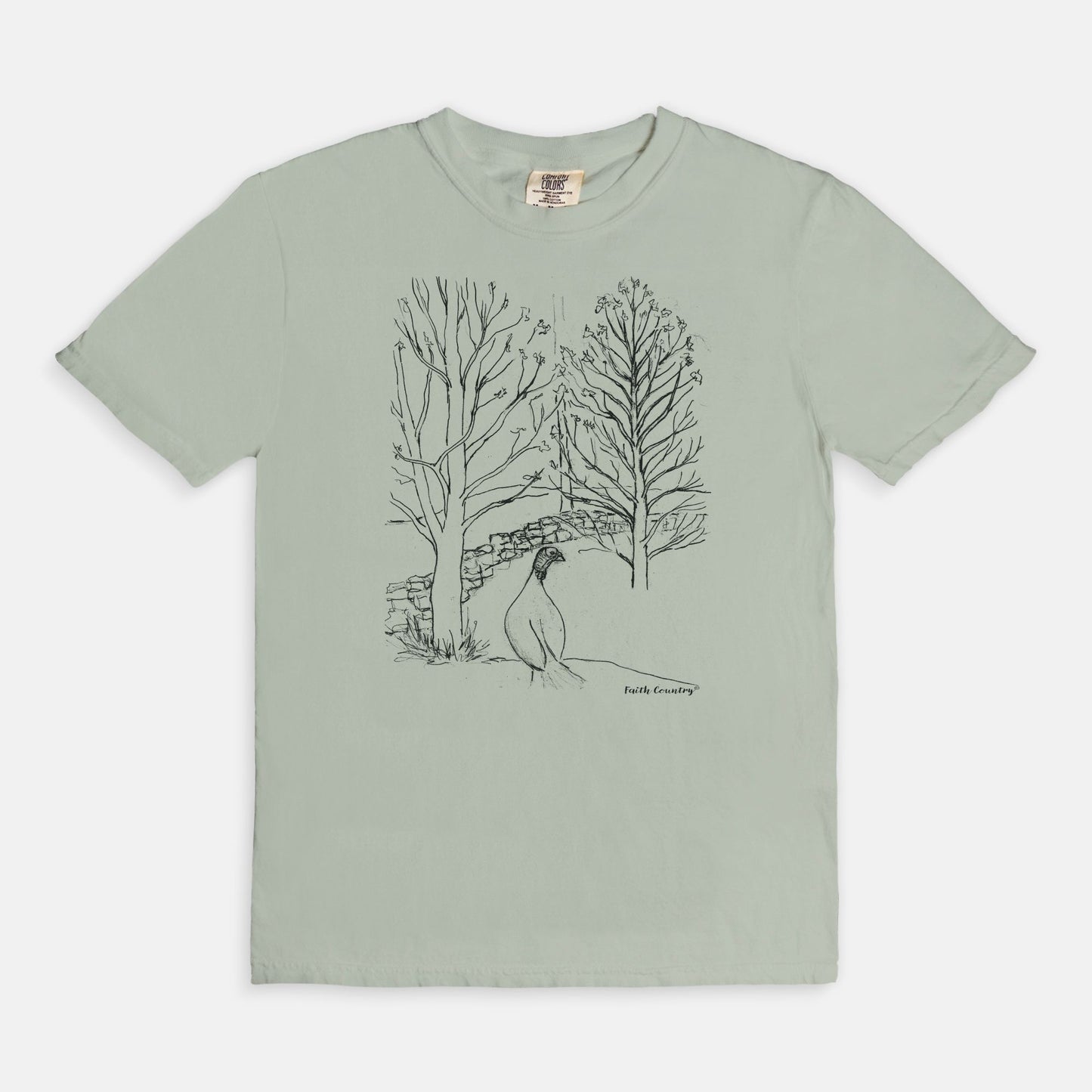 Wild Turkey Black Sketch Vintage Country Comfort Colors® T-Shirt | American Heritage Collection