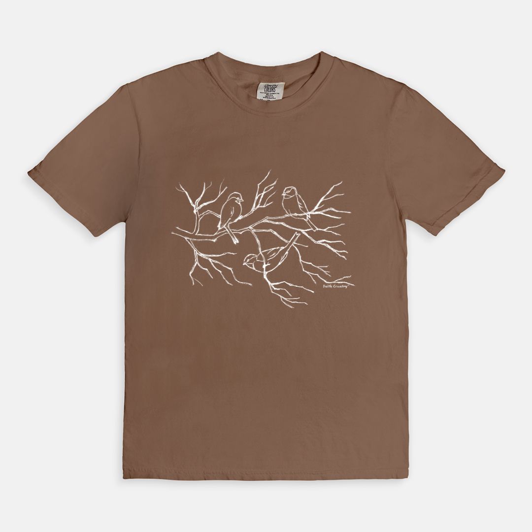 Songbird Trio White Sketch Vintage Country Comfort Colors® T-Shirt | American Heritage Collection