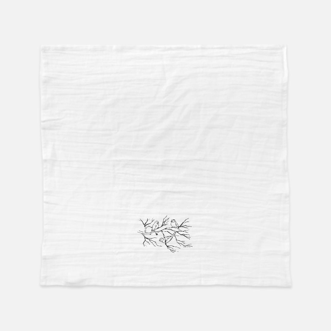 Songbird Trio Tea Towel - Farmhouse Kitchen Cotton Towel – Sketch Only
