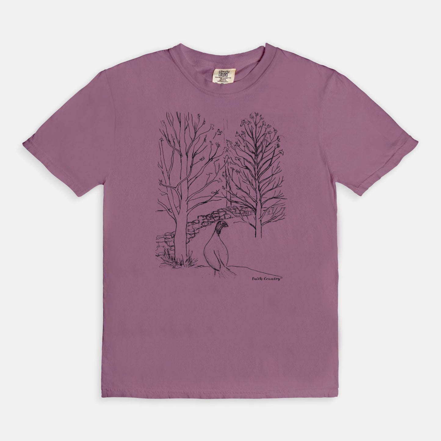 Wild Turkey Black Sketch Vintage Country Comfort Colors® T-Shirt | American Heritage Collection