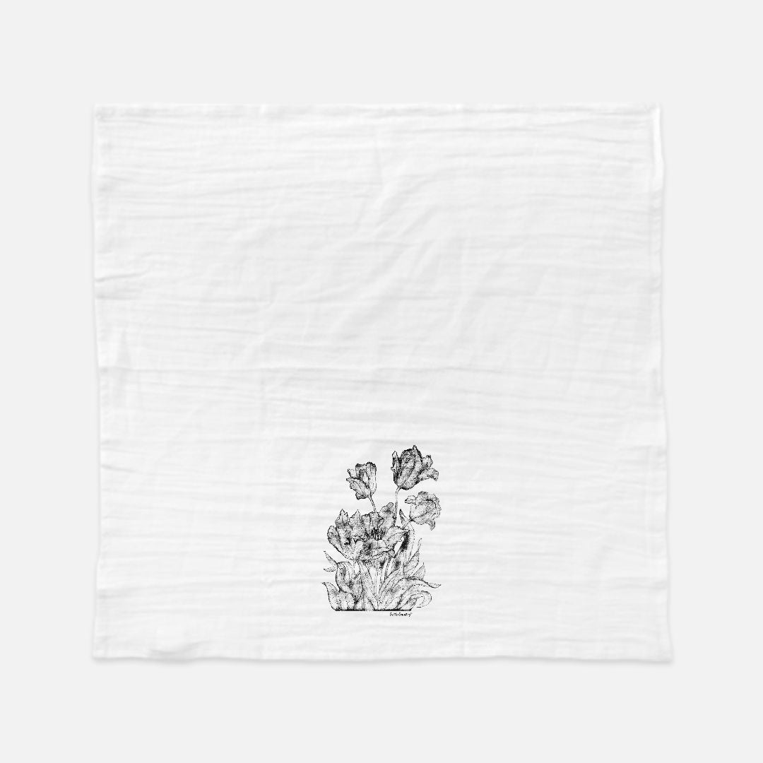 Heirloom Blooms Tea Towel - Farmhouse Kitchen Cotton Towel – Sketch Only