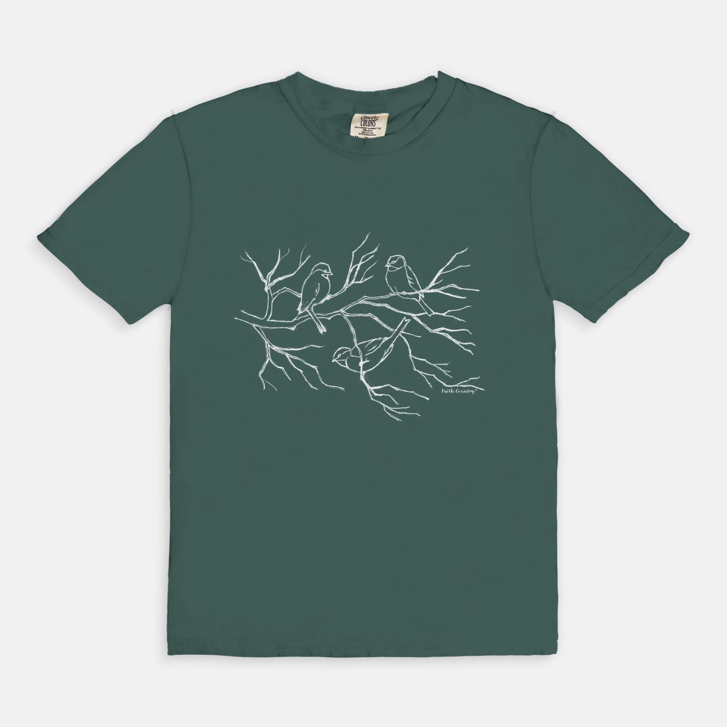 Songbird Trio White Sketch Vintage Country Comfort Colors® T-Shirt | American Heritage Collection