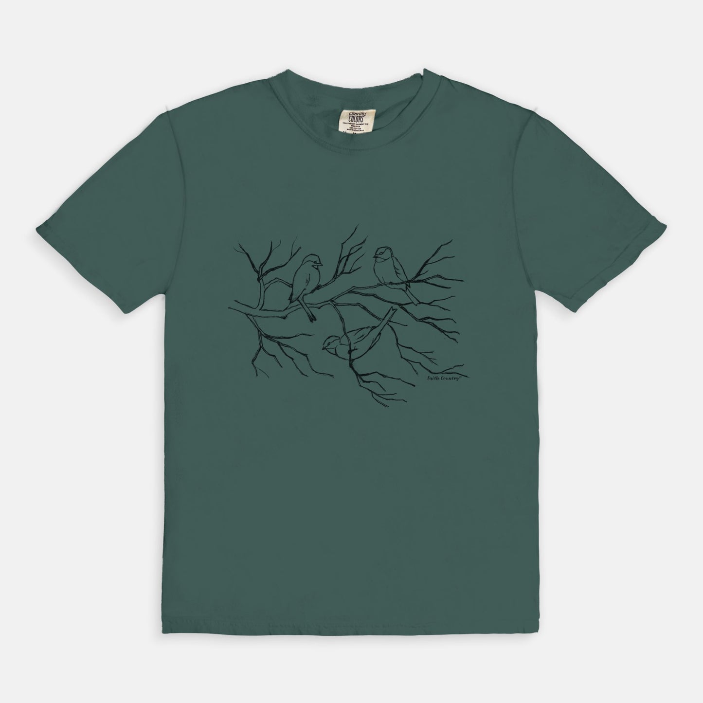 Songbird Trio Black Sketch Vintage Country Comfort Colors® T-Shirt | American Heritage Collection