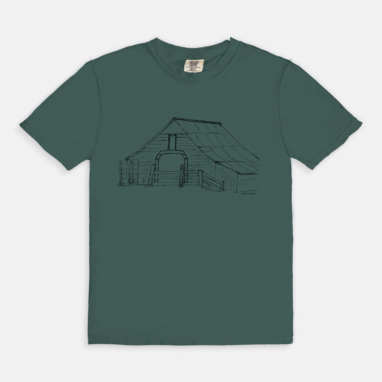 Harvest Barn Black Sketch Vintage Country Comfort Colors® T-Shirt | American Heritage Collection
