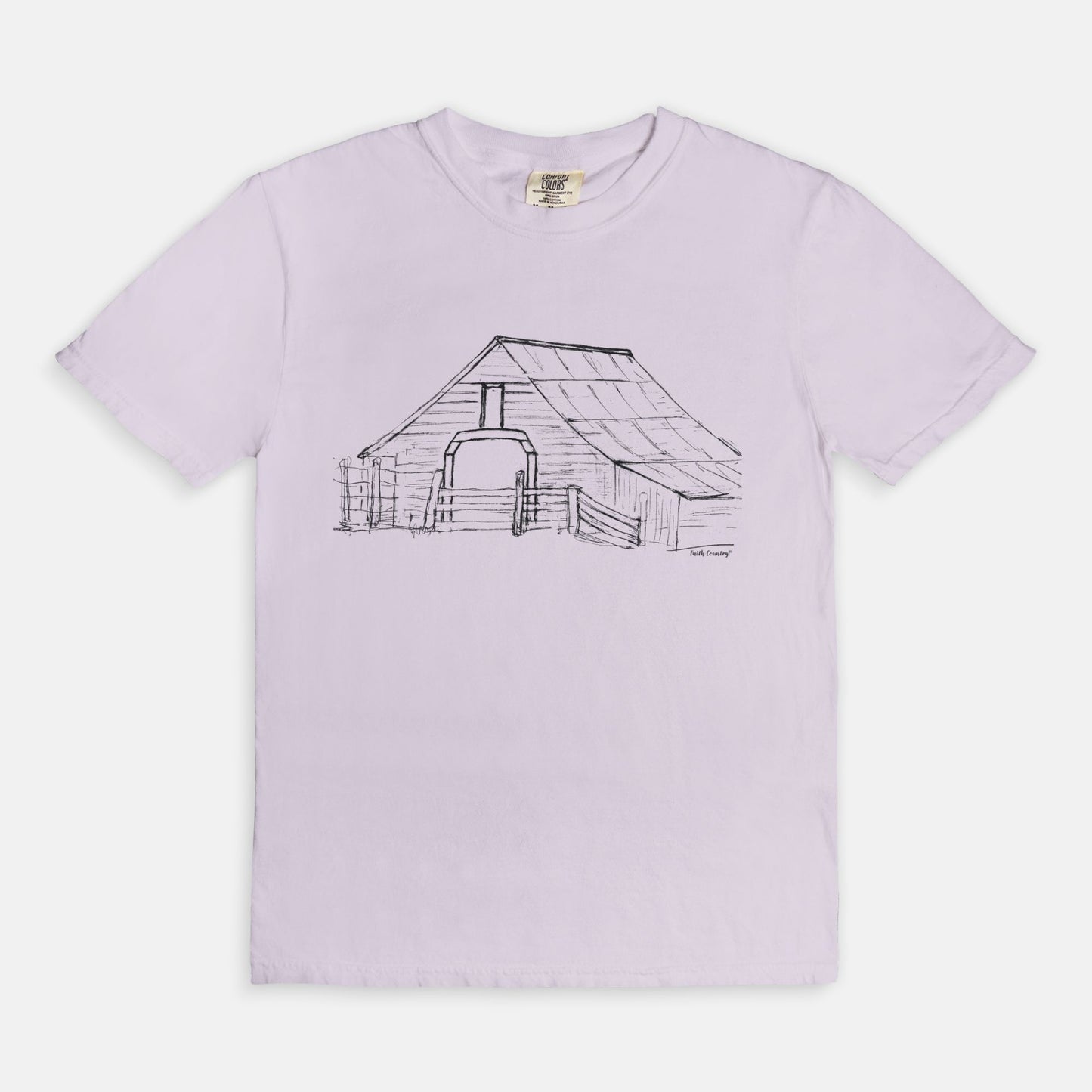 Harvest Barn Black Sketch Vintage Country Comfort Colors® T-Shirt | American Heritage Collection