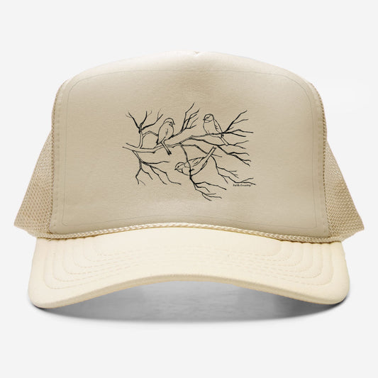 Songbird Trio Trucker Hat - American Heritage Farm Sketch Cap