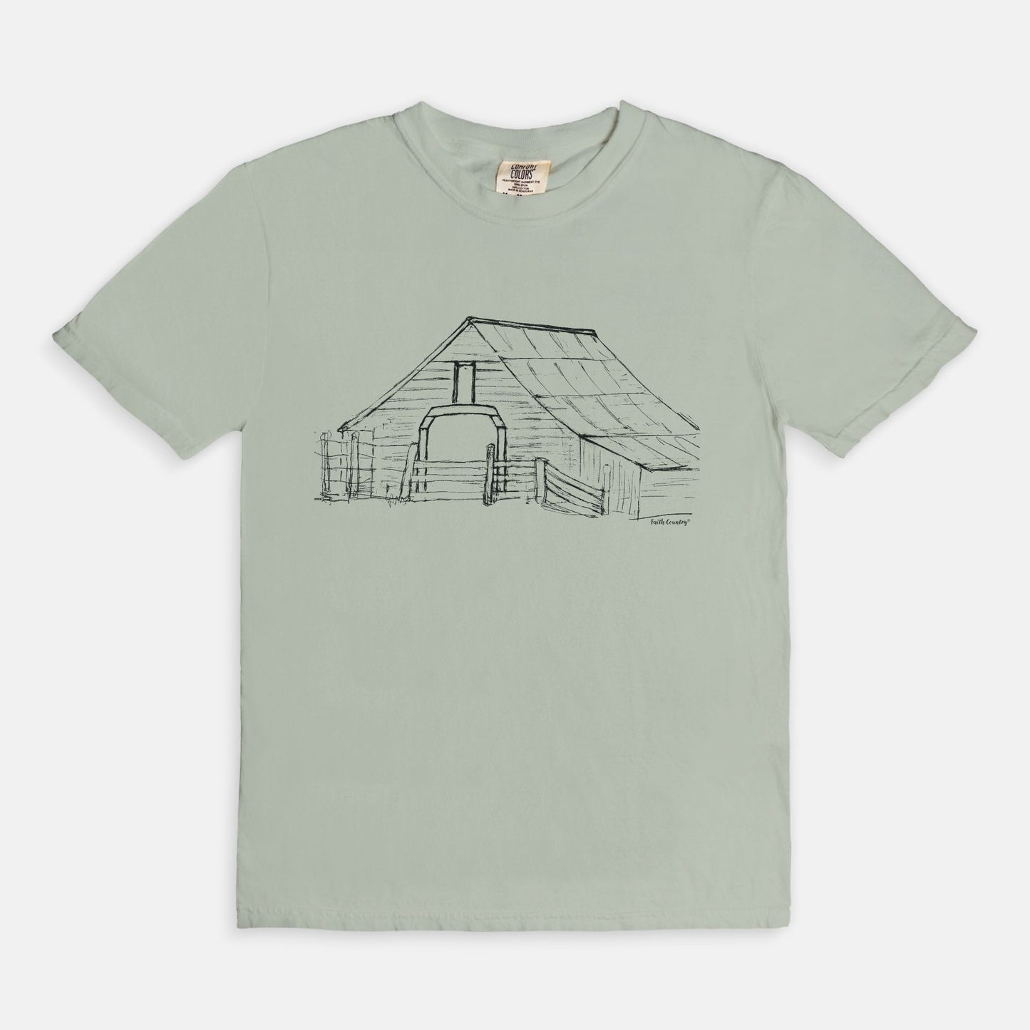 Harvest Barn Black Sketch Vintage Country Comfort Colors® T-Shirt | American Heritage Collection