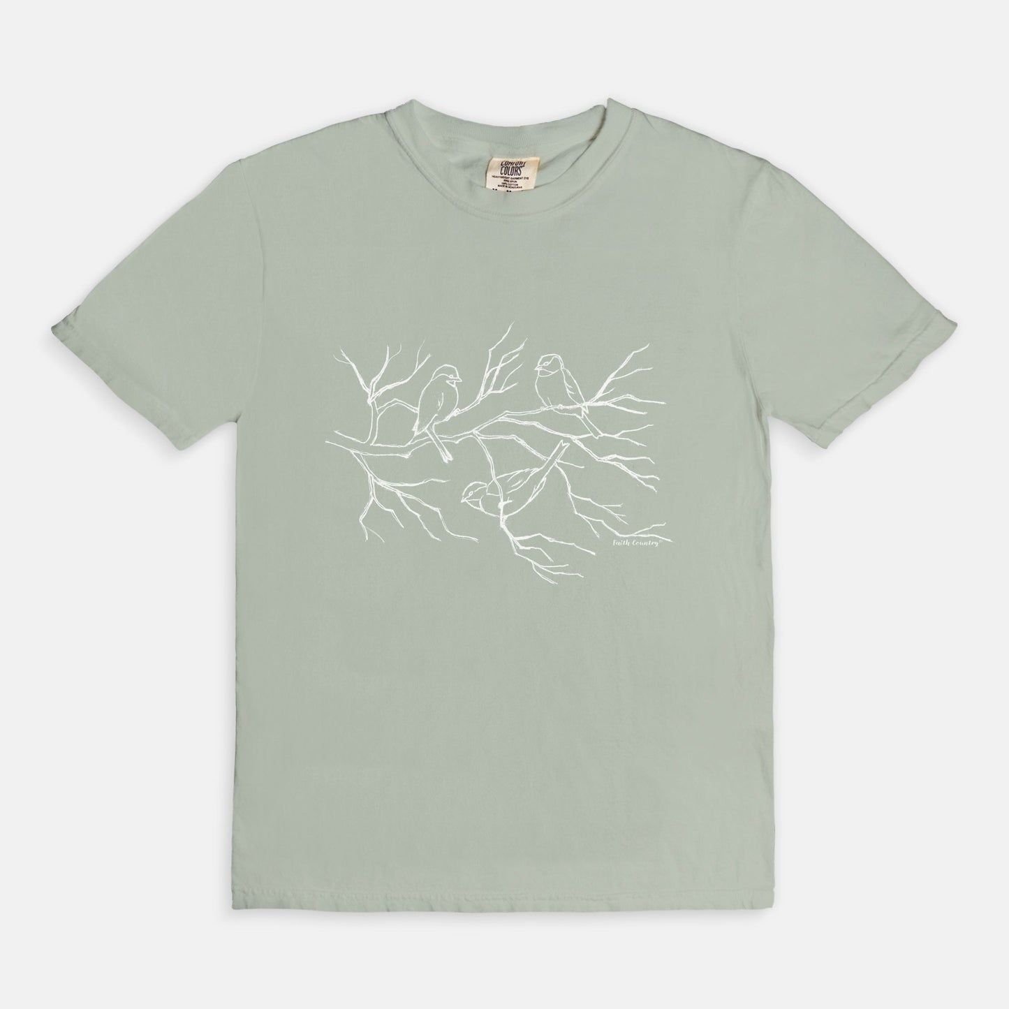 Songbird Trio White Sketch Vintage Country Comfort Colors® T-Shirt | American Heritage Collection