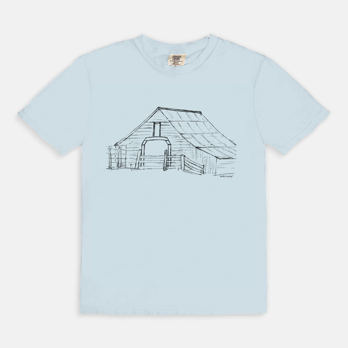 Harvest Barn Black Sketch Vintage Country Comfort Colors® T-Shirt | American Heritage Collection