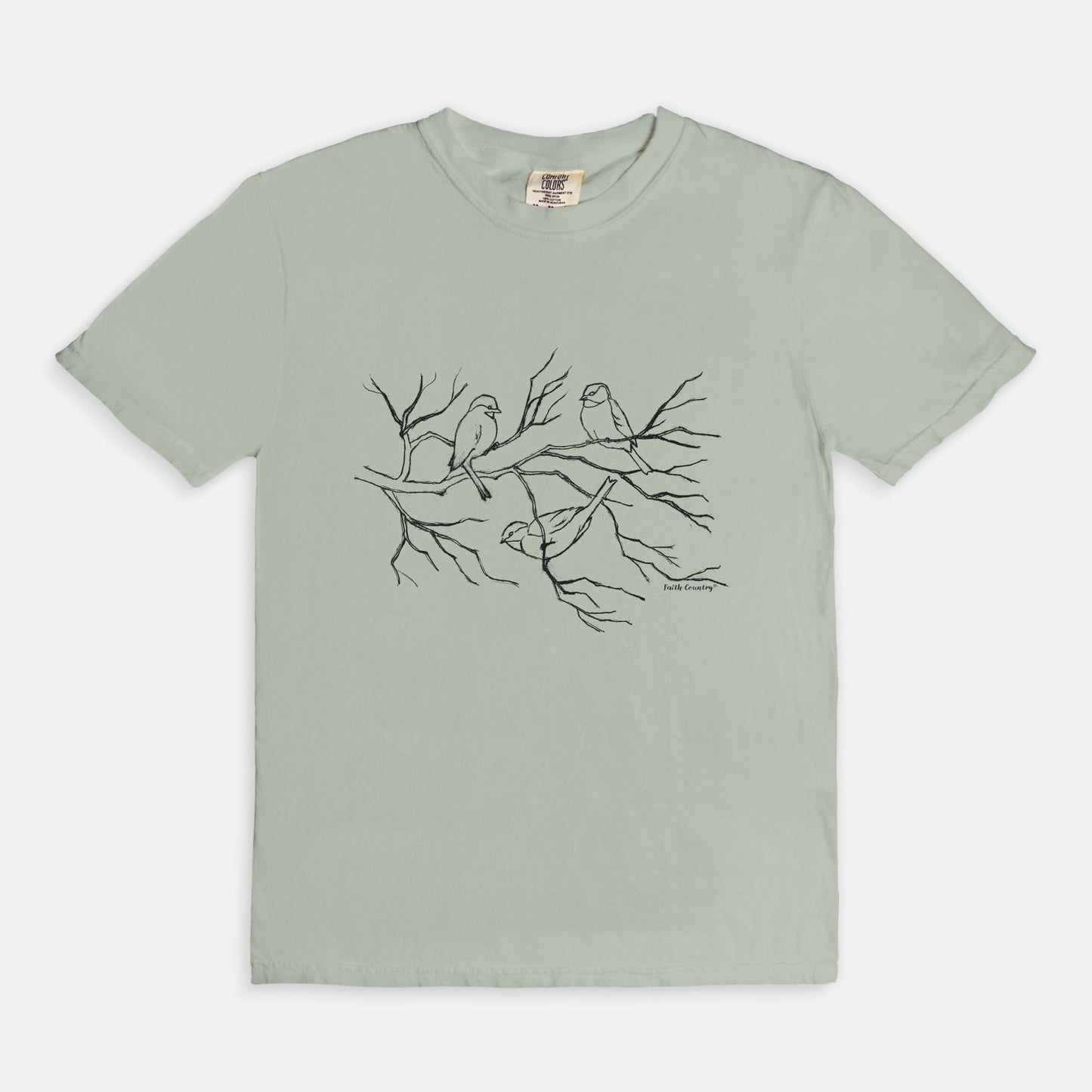 Songbird Trio Black Sketch Vintage Country Comfort Colors® T-Shirt | American Heritage Collection