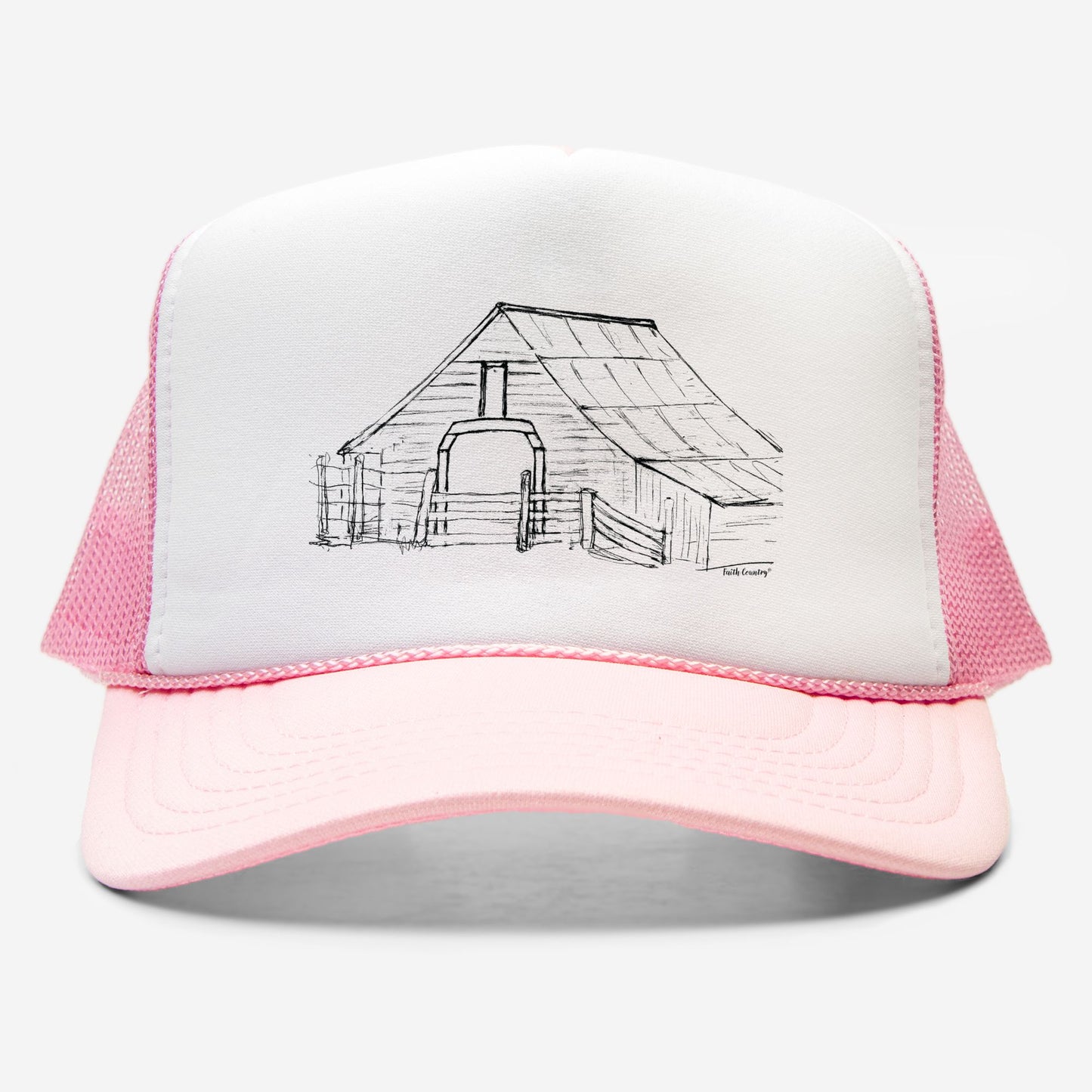Harvest Barn Trucker Hat - American Heritage Farm Sketch Cap