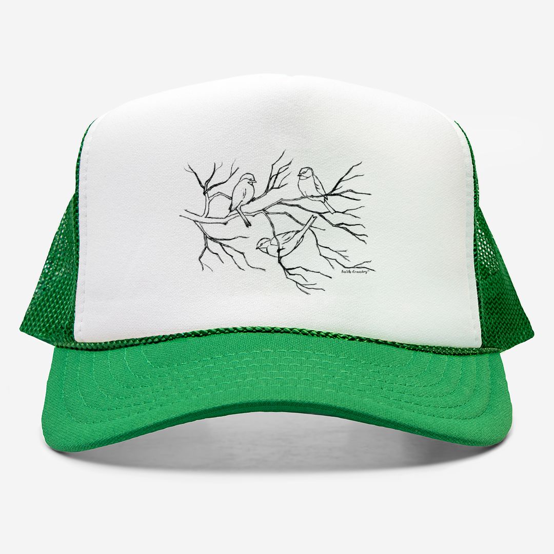 Songbird Trio Trucker Hat - American Heritage Farm Sketch Cap