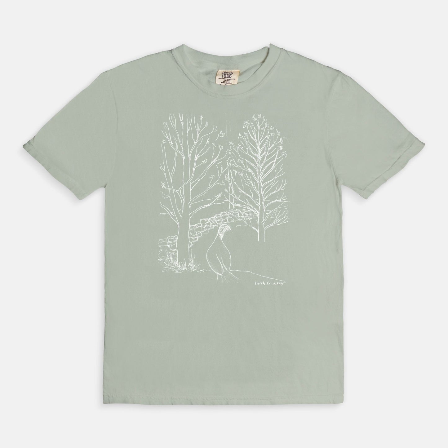 Wild Turkey White Sketch Vintage Country Comfort Colors® T-Shirt | American Heritage Collection