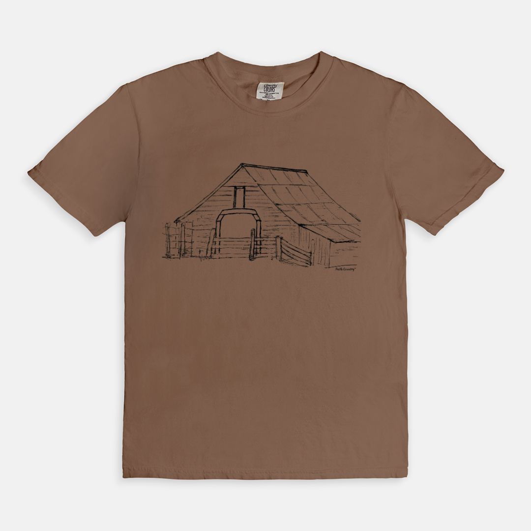 Harvest Barn Black Sketch Vintage Country Comfort Colors® T-Shirt | American Heritage Collection