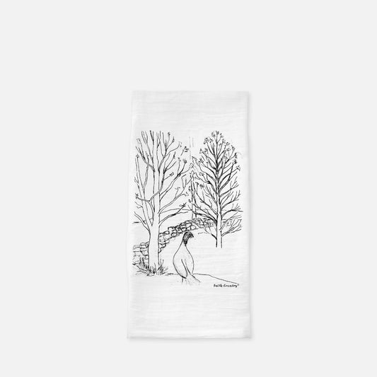 Wild Turkey Tea Towel - Farmhouse Kitchen Cotton Towel – Sketch Only