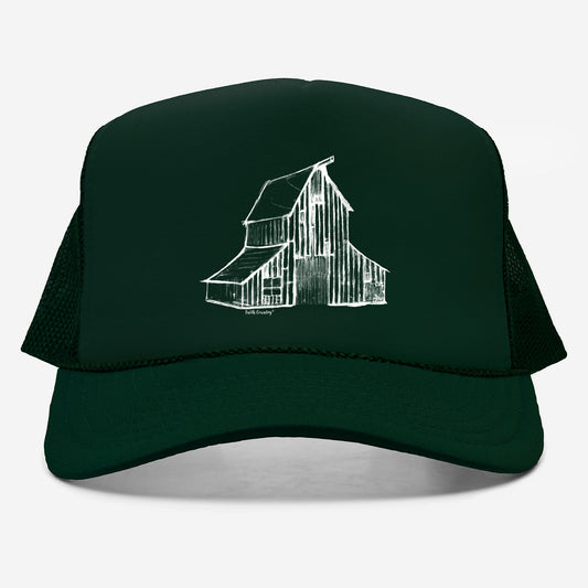 Heritage Barn Trucker Hat (White Sketch) - American Heritage Farm Sketch Cap